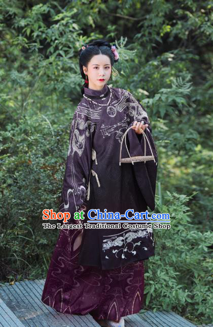 China Ancient Court Woman Hanfu Costumes Traditional Ming Dynasty Imperial Countess Historical Clothing