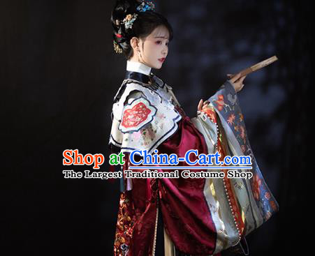China Ancient Imperial Consort Hanfu Apparels Traditional Ming Dynasty Court Woman Historical Clothing Complete Set
