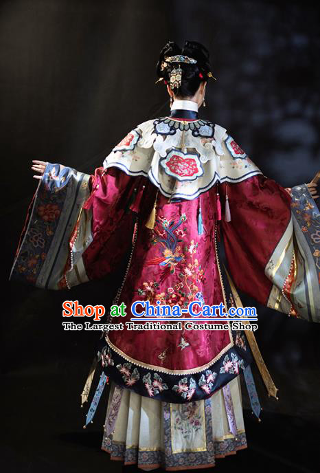 China Ancient Imperial Consort Hanfu Apparels Traditional Ming Dynasty Court Woman Historical Clothing Complete Set