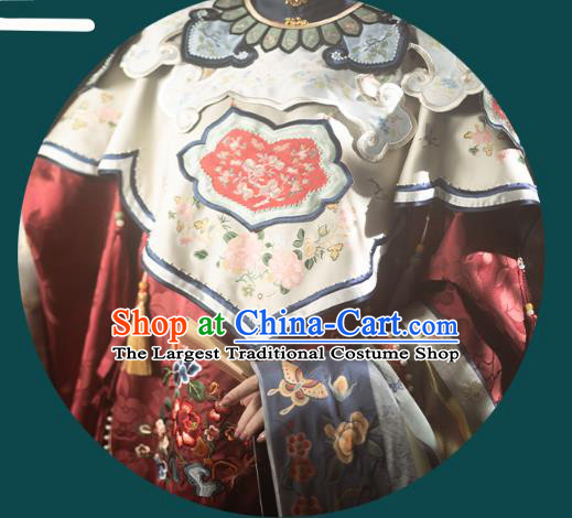 China Ancient Imperial Consort Hanfu Apparels Traditional Ming Dynasty Court Woman Historical Clothing Complete Set