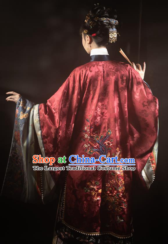 China Ancient Imperial Consort Hanfu Apparels Traditional Ming Dynasty Court Woman Historical Clothing Complete Set