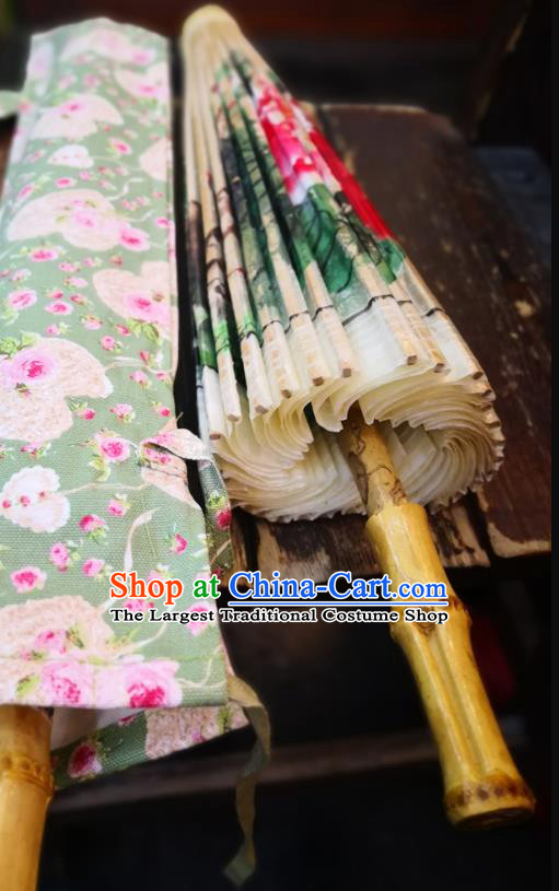 China Handmade Oilpaper Umbrella Classical Dance Oil Paper Umbrella Traditional Hanfu Ink Painting Peony Umbrella
