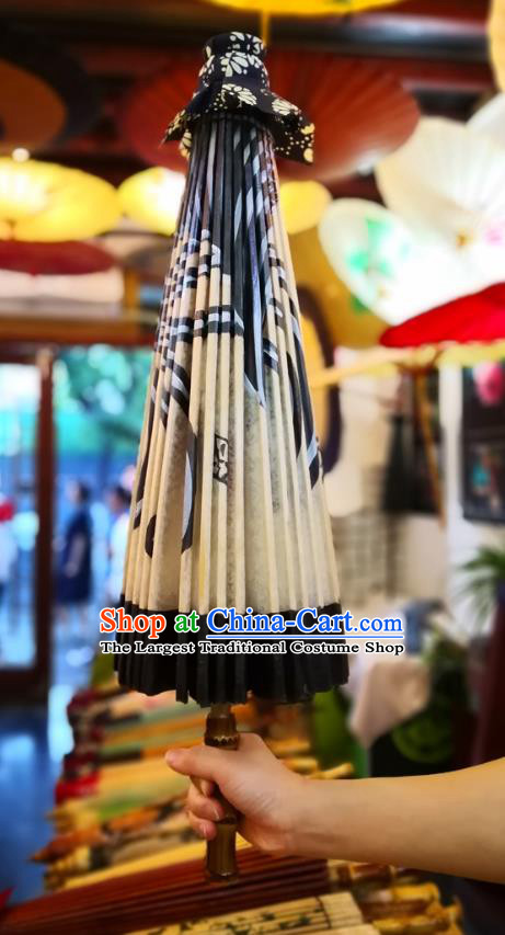 China Ancient Swordsman Oil Paper Umbrella Traditional Hanfu Painting Azure Dragon Umbrella Handmade Oilpaper Umbrella