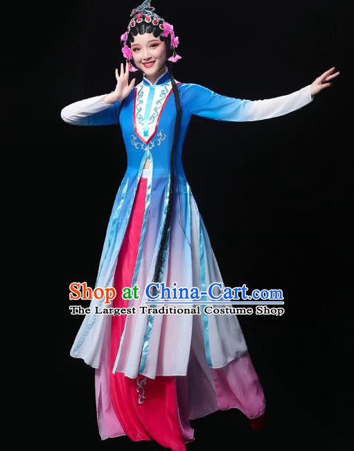 Chinese Classical Dance Clothing Beauty Dance Blue Dress Traditional Peking Opera Performance Costumes