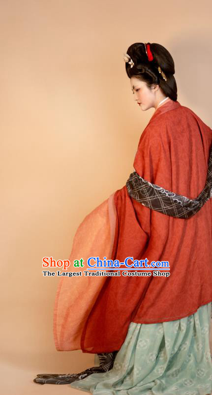 Traditional China Tang Dynasty Imperial Concubine Historical Clothing Ancient Royal Countess Hanfu Dress Costumes