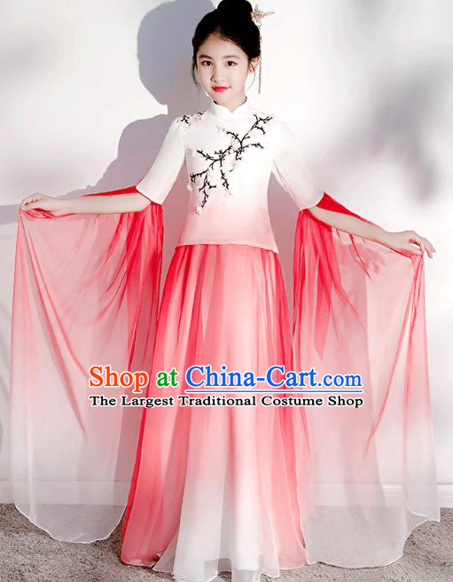 Top Grade Classical Dance Garment Girl Flowers Fairy Dress Children Day Performance Costume