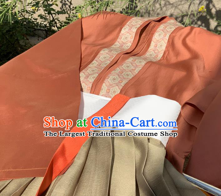 Traditional China Song Dynasty Young Lady Historical Costumes Ancient Village Girl Hanfu Clothing Complete Set