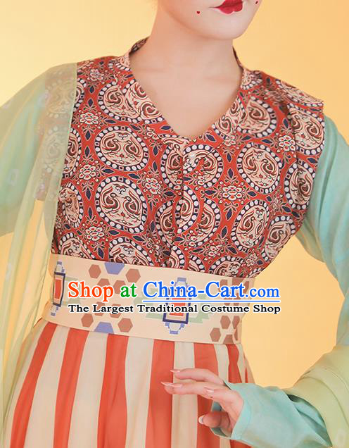 China Ancient Court Maid Hanfu Dress Traditional Apparels Tang Dynasty Palace Lady Historical Clothing