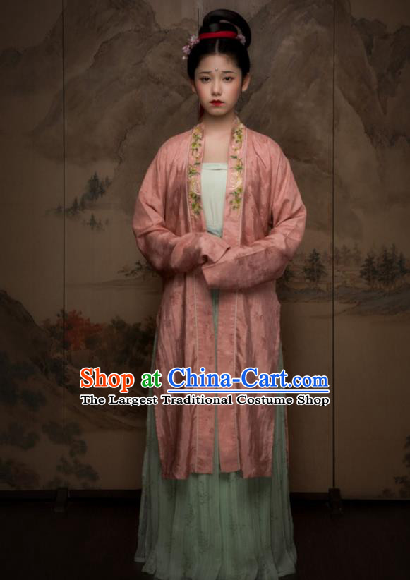 China Traditional Song Dynasty Court Princess Historical Dress Ancient Palace Lady Garment Clothing