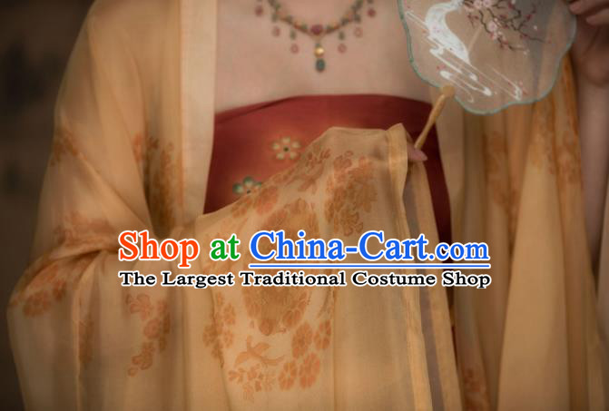 China Tang Dynasty Imperial Concubine Historical Clothing Ancient Court Beauty Hanfu Dress Garments