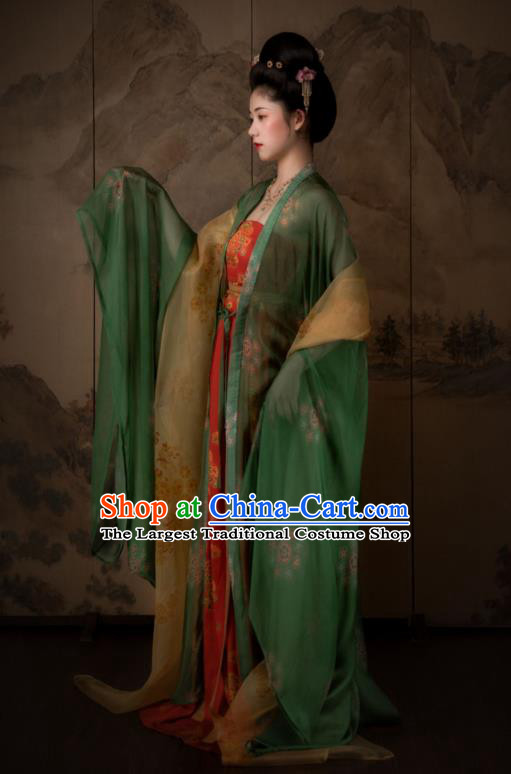 China Ancient Court Beauty Hanfu Dress Traditional Tang Dynasty Imperial Concubine Historical Garments Clothing