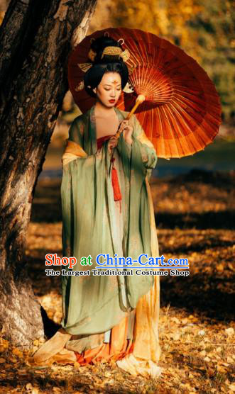 China Ancient Court Beauty Hanfu Dress Traditional Tang Dynasty Imperial Concubine Historical Garments Clothing