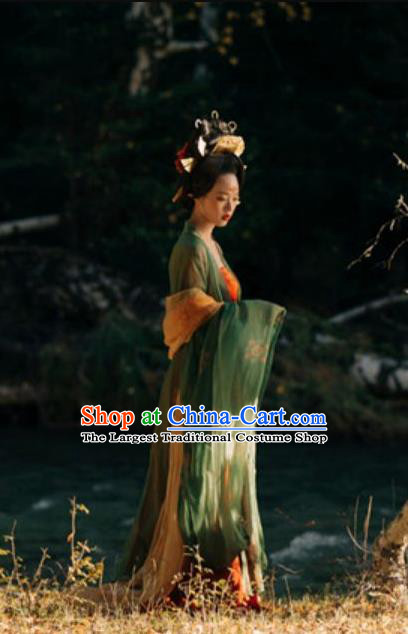 China Ancient Court Beauty Hanfu Dress Traditional Tang Dynasty Imperial Concubine Historical Garments Clothing