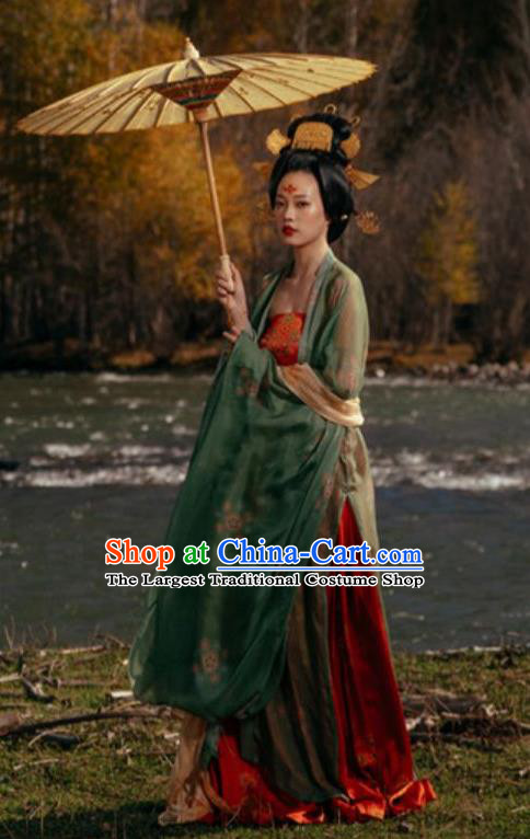 China Ancient Court Beauty Hanfu Dress Traditional Tang Dynasty Imperial Concubine Historical Garments Clothing