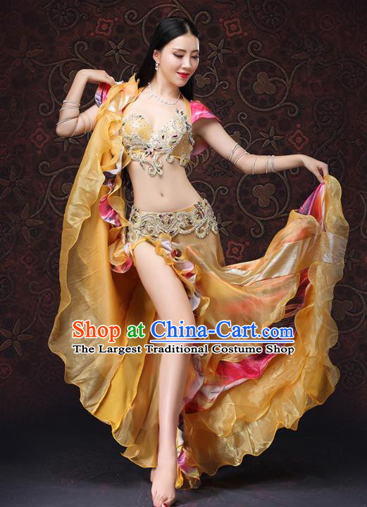 Indian Oriental Dance Bra and Skirt Uniforms Asian Belly Dance Performance Costumes