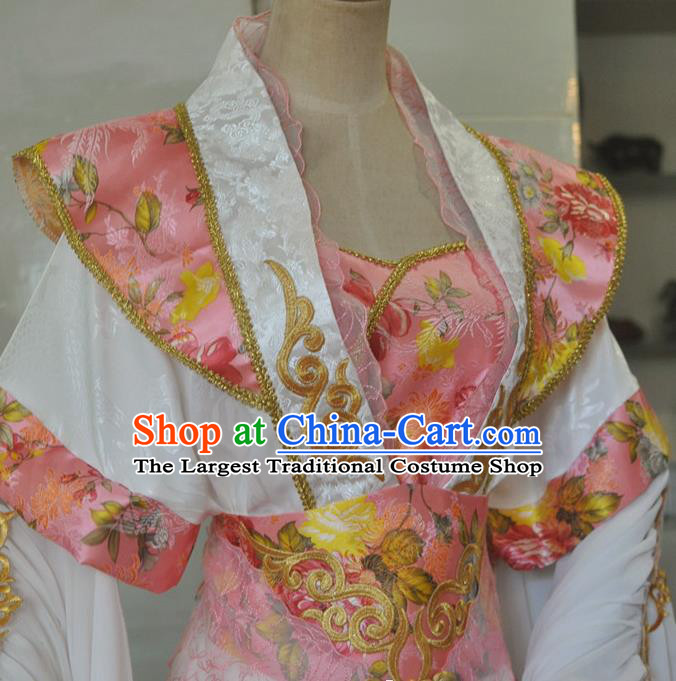 China Ancient Fairy Princess Hanfu Dress Traditional Cosplay Tang Dynasty Court Queen Clothing