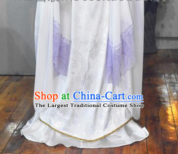 China Traditional Cosplay Tang Dynasty Empress Clothing Ancient Fairy Queen Purple Hanfu Dress