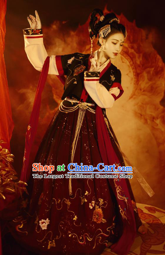 China Ancient Hanfu Dress Traditional Court Garments Tang Dynasty Palace Lady Historical Clothing