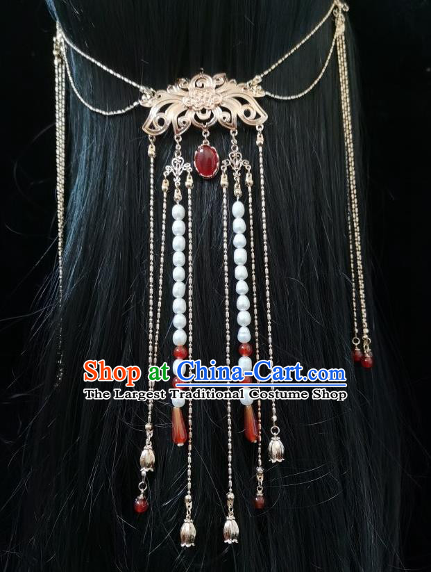China Traditional Tang Dynasty Princess Tassel Hair Clasp Ancient Palace Lady Hair Accessories