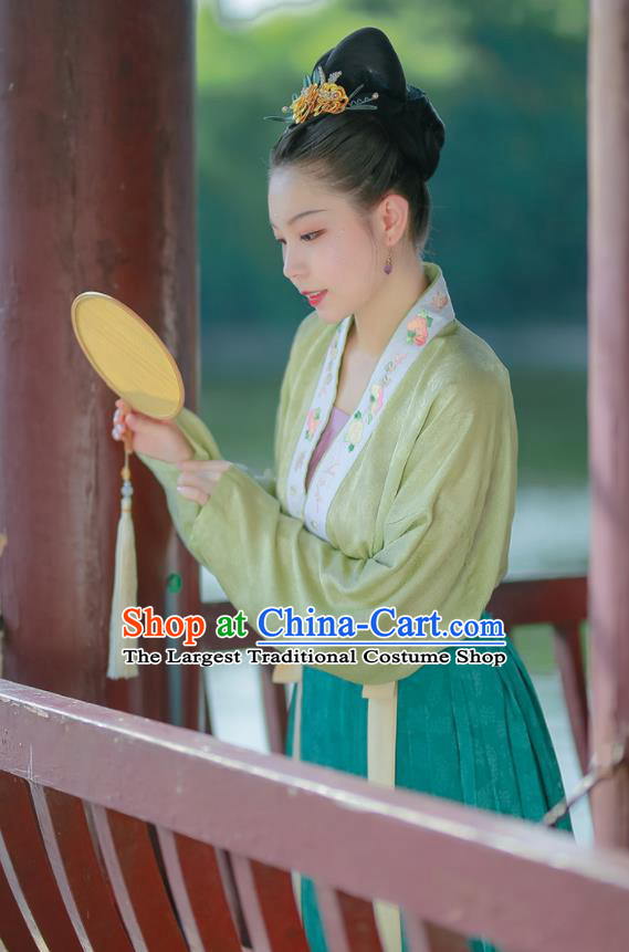 China Traditional Song Dynasty Court Lady Hanfu Garments Ancient Royal Princess Historical Dress Clothing