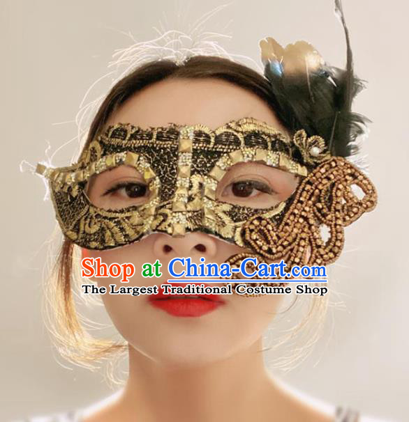 Handmade Brazil Carnival Rivet Mask Halloween Cosplay Face Mask Costume Party Blinder Gothic Queen Headpiece