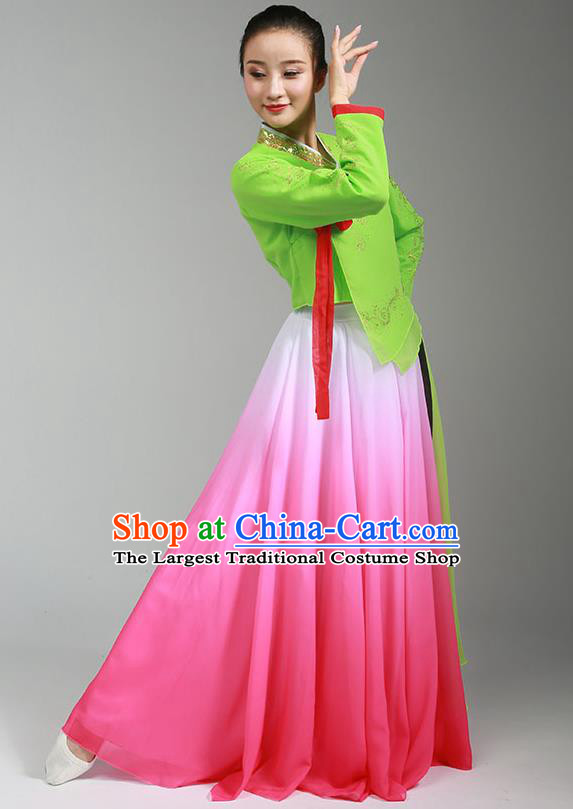 China Korean Ethnic Stage Performance Garments Minority Folk Dance Dress Korea Nationality Dance Clothing