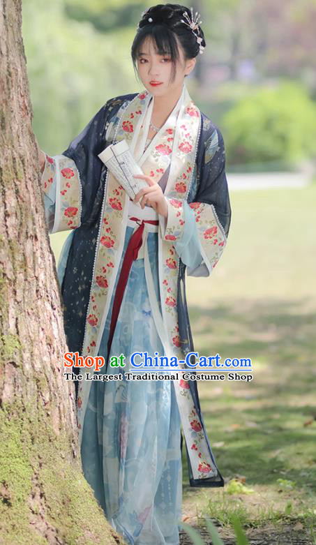China Song Dynasty Court Beauty Historical Garment Costumes Ancient Palace Princess Hanfu Dress Clothing Complete Set