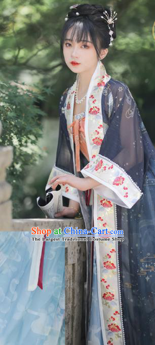 China Song Dynasty Court Beauty Historical Garment Costumes Ancient Palace Princess Hanfu Dress Clothing Complete Set