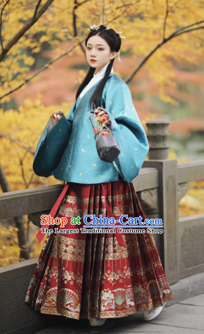 China Ming Dynasty Noble Princess Historical Garment Costumes Ancient Court Lady Infanta Hanfu Dress Clothing