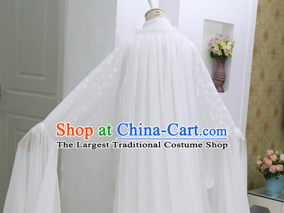 China Ancient Fairy Queen White Hanfu Dress Cosplay Goddess Garments Traditional Drama Eternal Love Su Su Clothing