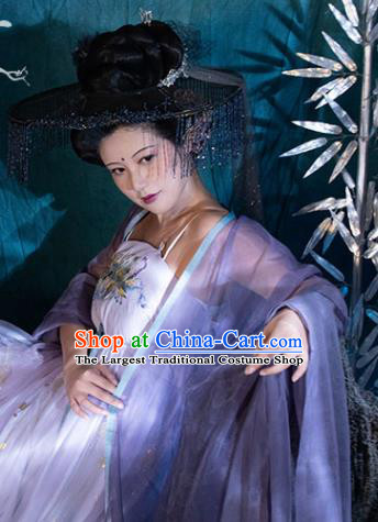 China Ancient Imperial Concubine Hanfu Dress Tang Dynasty Consort Yang Historical Clothing Traditional Court Beauty Garments