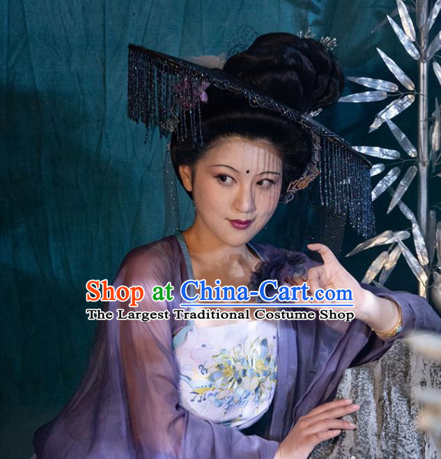 China Ancient Imperial Concubine Hanfu Dress Tang Dynasty Consort Yang Historical Clothing Traditional Court Beauty Garments