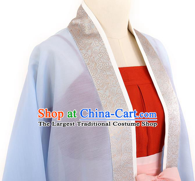 China Song Dynasty Civilian Female Garment Costumes Traditional Historical Clothing Ancient Young Beauty Hanfu Dresses