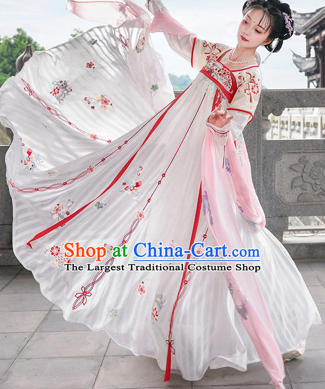 China Tang Dynasty Palace Beauty Historical Clothing Traditional Court Hanfu Dress Ancient Princess Garment Costumes