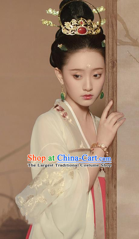 China Ancient Court Princess Garment Costumes Traditional Tang Dynasty Palace Lady Hanfu Dress Historical Clothing