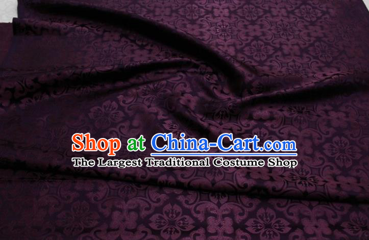 China Satin Damask Traditional Silk Fabric Tang Suit Jacquard Amaranth Brocade Material Classical Plum Pattern Cheongsam Tapestry