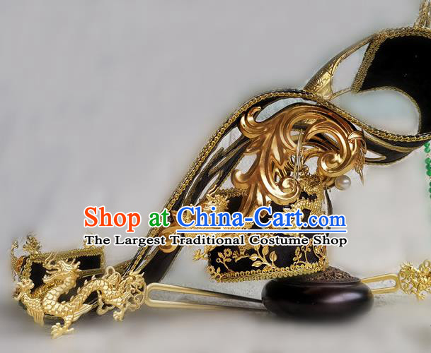 Chinese Qin Dynasty Queen Tassel Hair Crown Traditional Hanfu Hair Accessories Ancient Empress Phoenix Coronet
