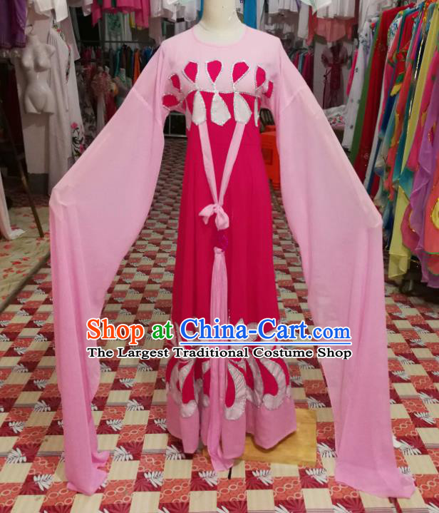 China Shaoxing Opera Actress Pink Dress Outfits Traditional Peking Opera Hua Tan Clothing Ancient Taoist Nun Garment Costumes