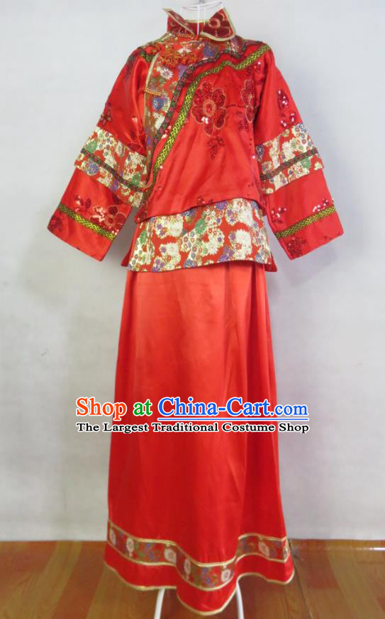China Traditional Embroidery Xiuhe Suits Bride Toasting Clothing Wedding Garment Costumes Classical Red Cheongsam Dress