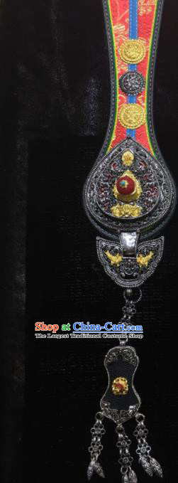 Handmade China Zang Nationality Waist Accessories Ethnic Wedding Belt Pendant Tibetan Robe Cupronickel Waistband Jewelry
