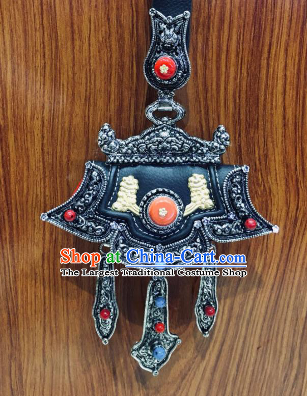 Handmade China Ethnic Wedding Sachet Pendant Tibetan Robe Cupronickel Waistband Jewelry Zang Nationality Waist Accessories