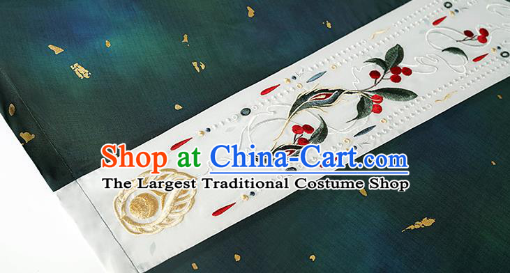 China Traditional Tang Dynasty Court Lady Historical Clothing Ancient Court Princess Green Hanfu Dress Garments