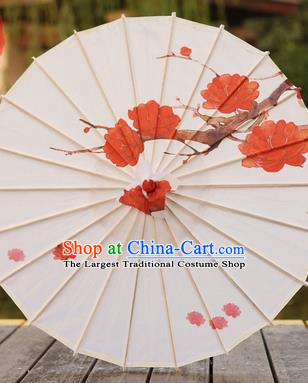 Chinese Classical Dance Umbrellas Handmade Silk Umbrella Traditional Hanfu Prop Painting Kapok Flowers Umbrella