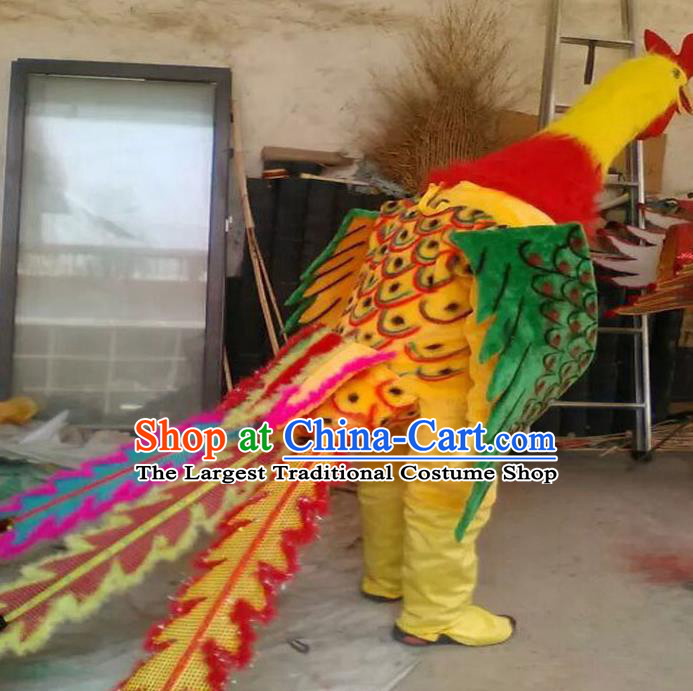 Chinese Handmade Cosplay Phoenix Clothing New Year Performance Props Folk Dance Accessories Yangko Dance Costume