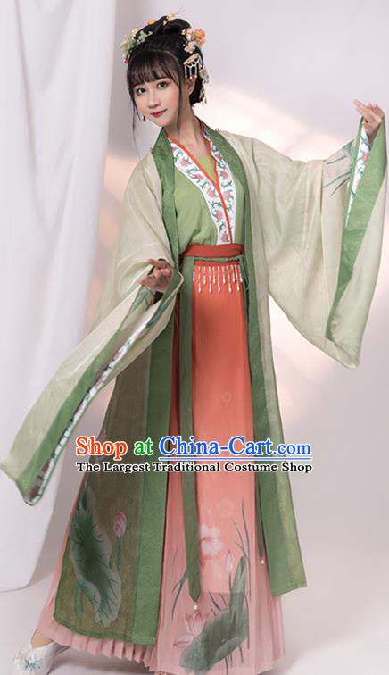 China Song Dynasty Royal Infanta Garment Costumes Traditional Hanfu Dress Ancient Court Princess Historical Clothing