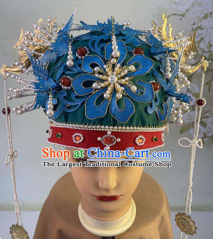 China Ancient Drama Wedding Headdress Ming Dynasty Noble Woman Phoenix Coronet Traditional Hanfu Hair Accessories