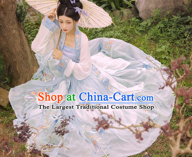 China Song Dynasty Royal Princess Hanfu Dress Traditional Historical Clothing Ancient Court Woman Garment Costumes