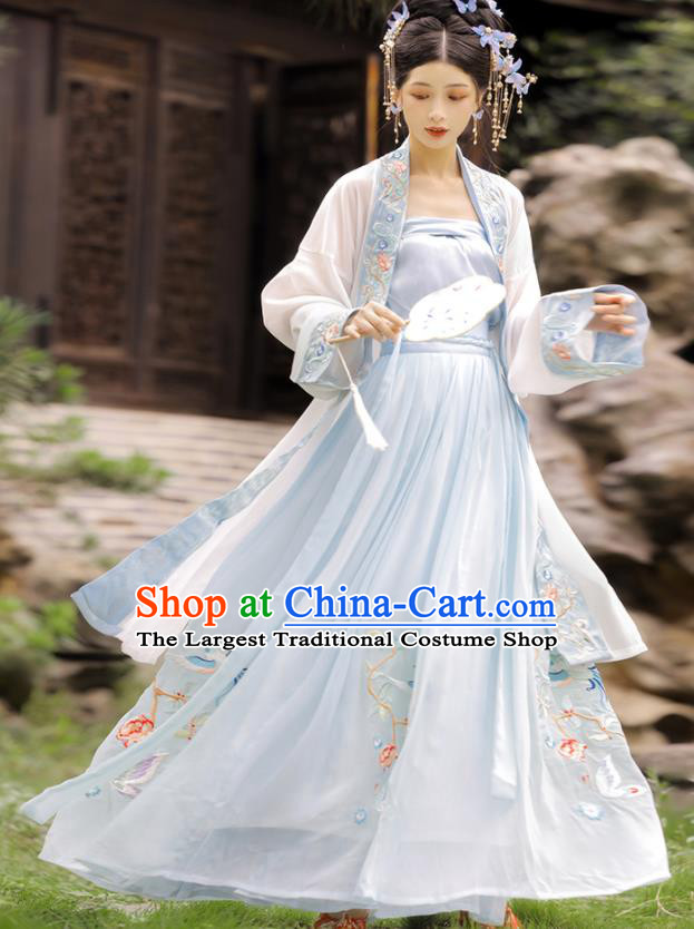 China Song Dynasty Royal Princess Hanfu Dress Traditional Historical Clothing Ancient Court Woman Garment Costumes
