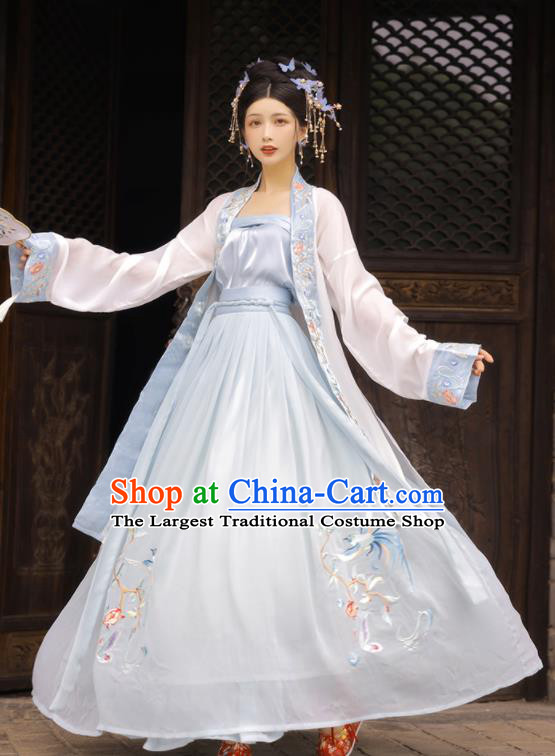 China Song Dynasty Royal Princess Hanfu Dress Traditional Historical Clothing Ancient Court Woman Garment Costumes