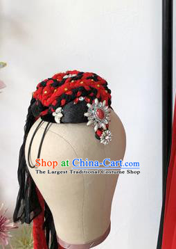 Top China Mongolian Nationality Folk Dance Hairpieces Minority Dance Hair Accessories Mongol Ethnic Festival Headwear